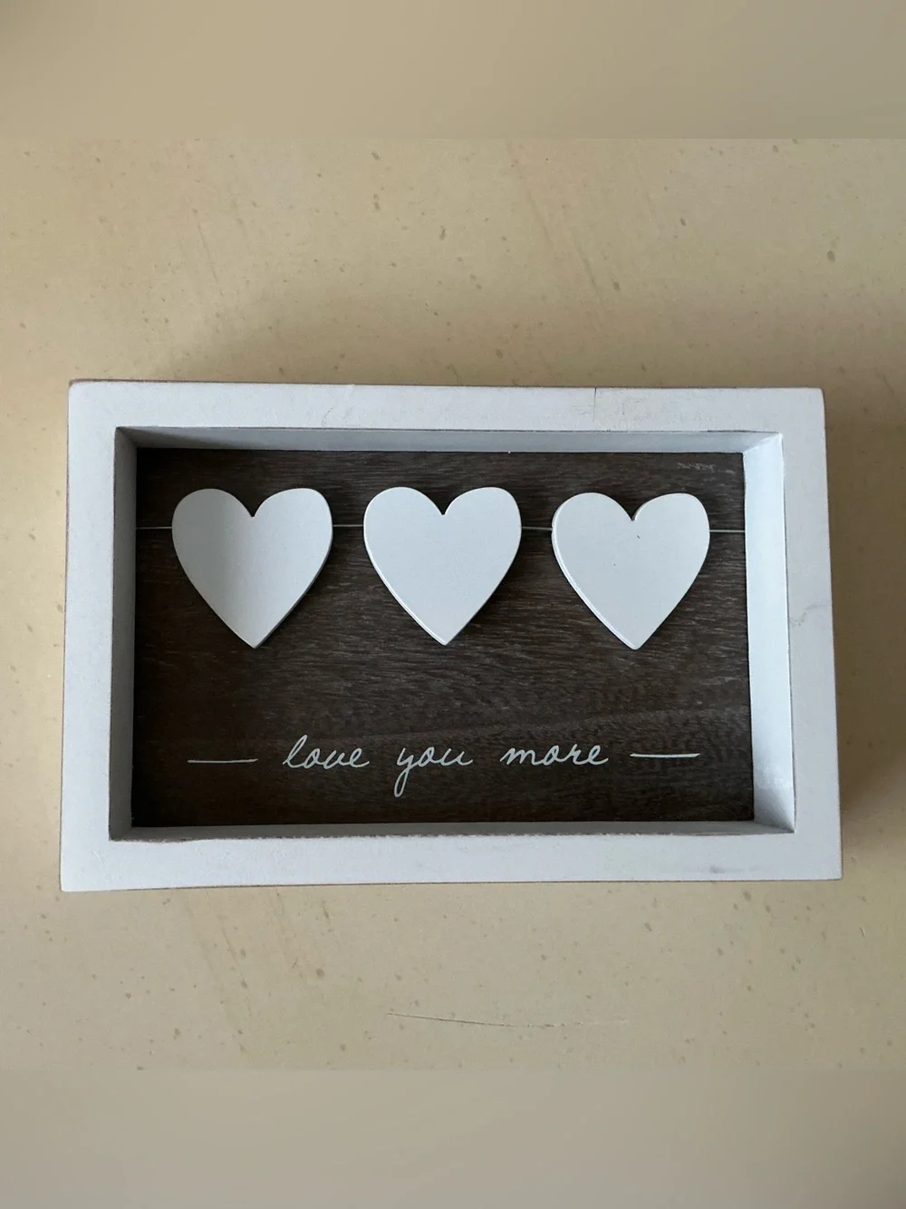 LOVE YOU MORE Painted Wood Box Sign ❤️